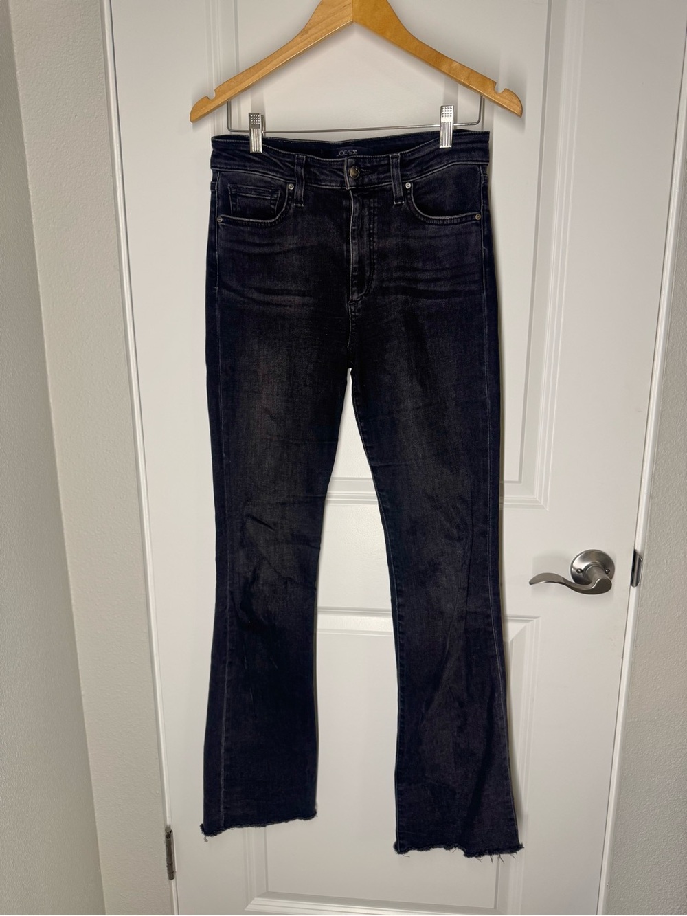 Joe's Jeans Black High-Rise Flare Denim